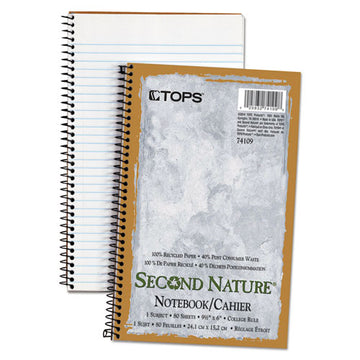 TOPS™ Second Nature Single Subject Wirebound Notebook, Medium-college Rule, Randomly Assorted Covers, 11 X 8.5, 80 Sheets freeshipping - TVN Wholesale